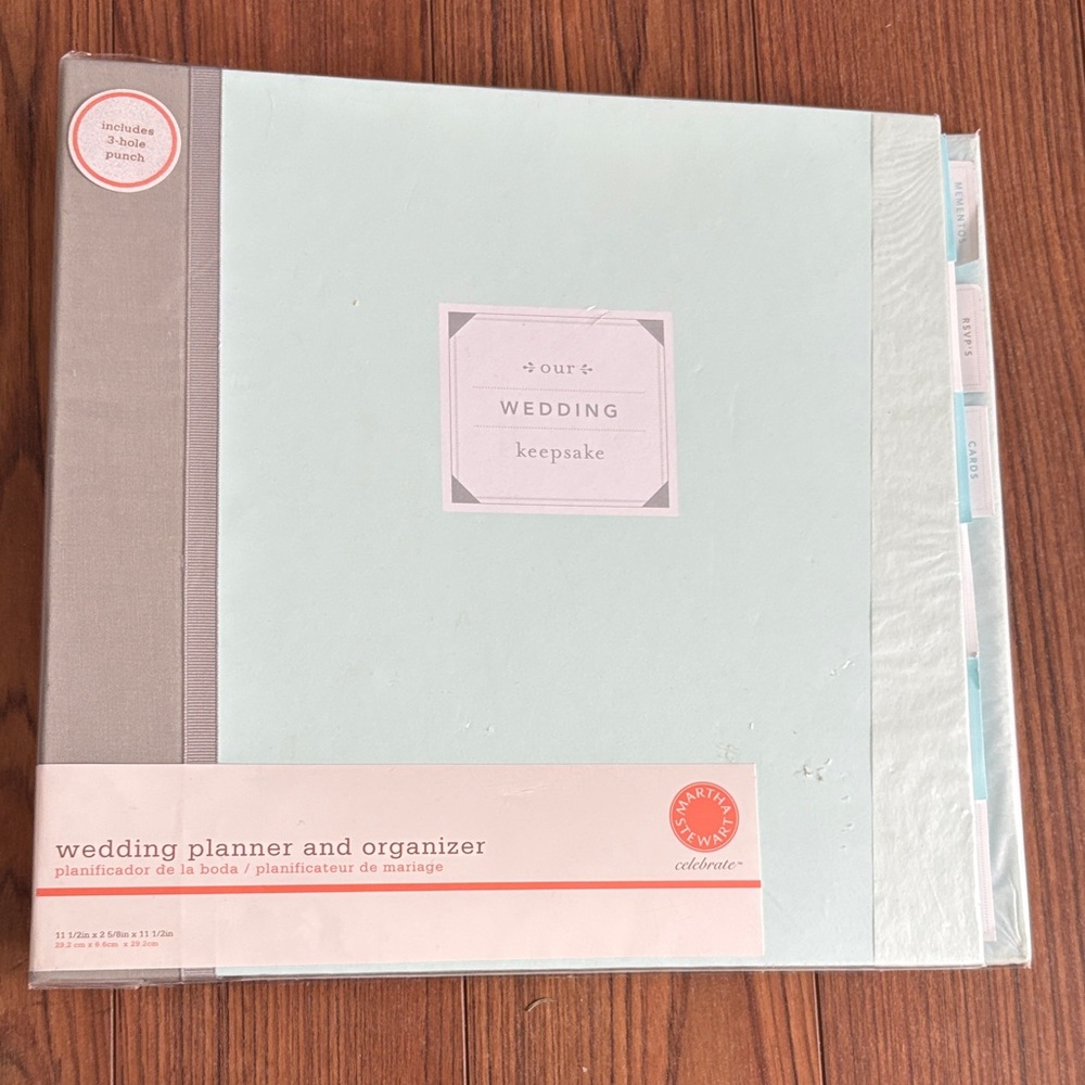 Martha Stewart Wedding Planner in Soft Blue and Gray
